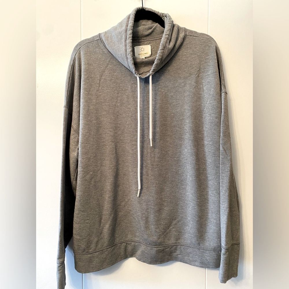 AERIE- OFFLINE By Aerie Snowday Mock Neck Sweatshirt